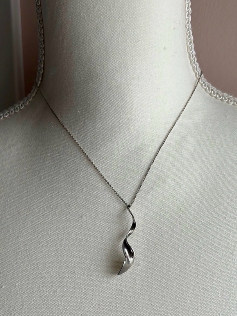 Tiffany & Co. Sterling Silver Fluid Twist Pendant Necklace - LIMITED EDITION